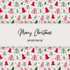 Fototapeta na wymiar Design of Christmas trees with wishes. Xmas greeting card. Vector