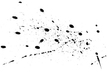 Abstract ink drop paint splatter texture japan style, ink splashes or spatter isolate on white background.
