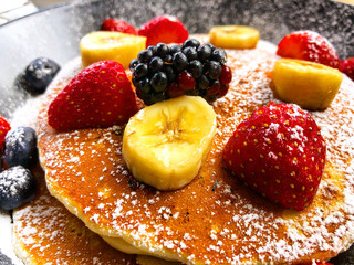 Fototapeta na wymiar pancakes for breakfast