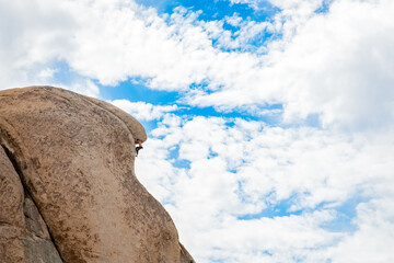 Free Solo Climber on Boulder