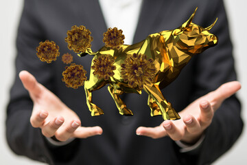The coronavirus impacts the global economy..