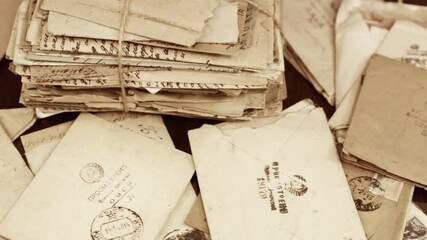 Bunch of paper postal letters of ww2