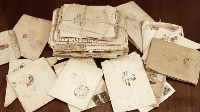 Bunch of paper postal letters of ww2