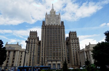Fototapeta na wymiar Moscow, Russia, Ministry of foreign Affairs building