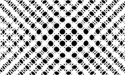  black and white grid background with decorated design.