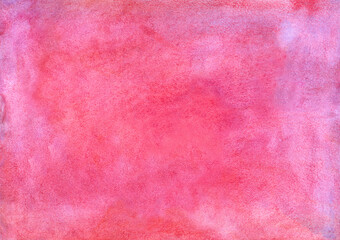 Watercolor pink red lilac background. Design for posters, packaging, wrapping paper. High resolution
