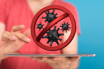 stop the epidemic virus global illustration