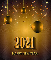 2021 Happy New Year background for your seasonal invitations, festive posters, greetings cards.