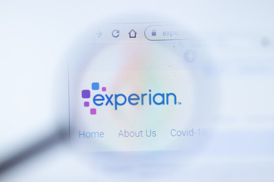 Moscow, Russia - 1 June 2020: Experian.com website page. Experian Plc logo on display screen, Illustrative Editorial.