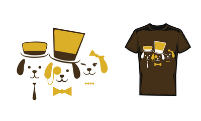 Dog wearing a cap, dog t shirt design, pet t-shirt template
