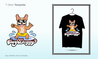 Party doggy logo, dog t shirt design, pet t-shirt template