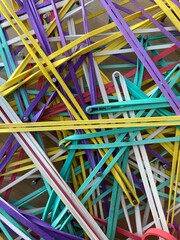 colorful rubber bands