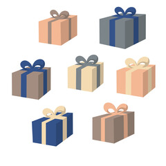 gift, Cristmas presents, new Year gifts, pattern, set, surprise, bow
