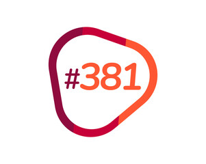 Number 381 image design, 381 logos