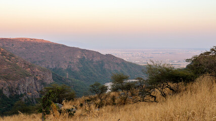sunset in the mountains