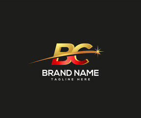 logo initial letter BC for company and business