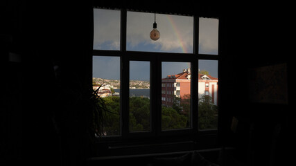 Rainbow from home at İstanbul