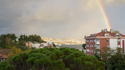 Cloudy and rainy day at Bosphorus İstanbul