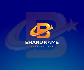 letter A logo with a star symbol