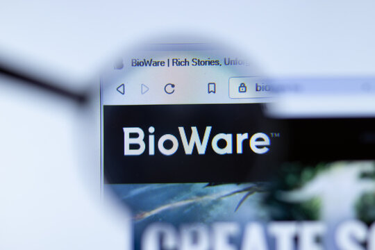 Moscow, Russia - 1 June 2020: BioWare website with logo , Illustrative Editorial