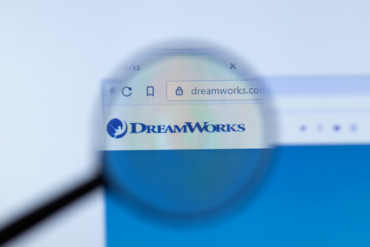 Moscow, Russia - 1 June 2020: DreamWorks website with logo , Illustrative Editorial