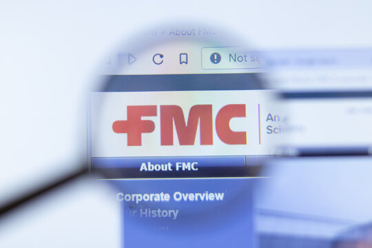 Moscow, Russia - 1 June 2020: Food Machinery and Chemical Corporation FMC website with logo , Illustrative Editorial