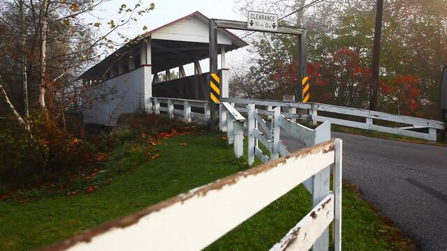 View of Snooks Covered Bridge in Pennsylvania, United States