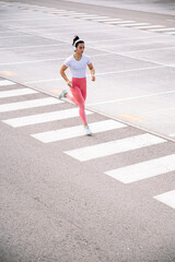 running girl in the street