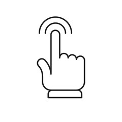 Clicking hand icon. Finger pointer vector graphic. Click symbol.