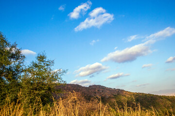 sunset in the mountains