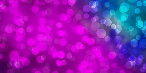 Light Pink, Blue vector pattern with spheres.