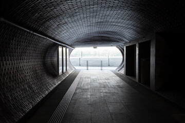 A pedestrian crossing in the form of a tunnel