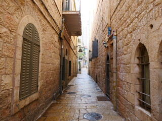 Fototapeta na wymiar street in the old city Jerusalem