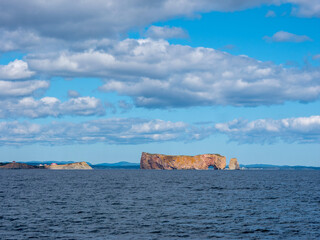 View on the famous Perce rock, Gaspesie, Quebec, Canada