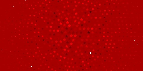Light Red vector background with small and big stars.