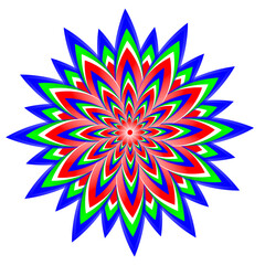 Coloured Christmas snowflake