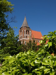 Fototapeta na wymiar Church of the Elevation of the Holy Cross, Pruszcz Gdański, Poland