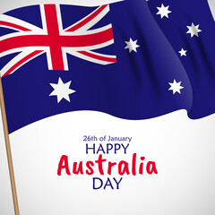Obraz na płótnie Canvas 26 January Happy Australia Day. Vector Illustration