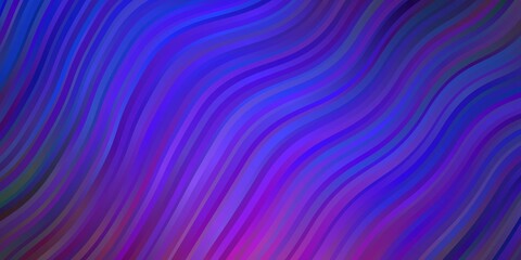 Fototapeta premium Dark Blue, Red vector backdrop with bent lines.