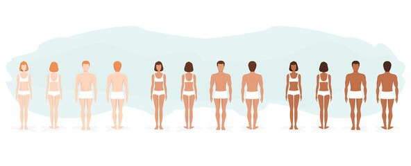 Athletic Woman and Man body - Diversity