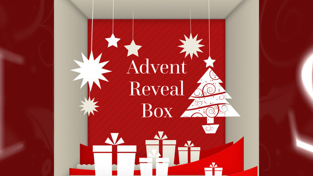 Festive 3D Advent Box Reveal Title