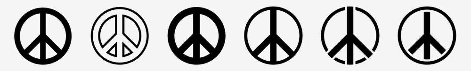 Peace Sign Icon Set | Peace Vector Illustration Logo | Peace Signs | Isolated Collection