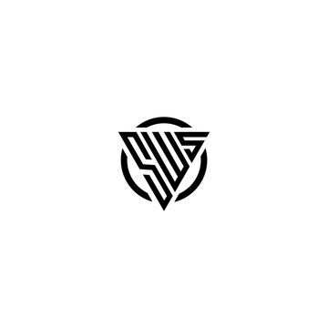 Initial letter SWS triangle monogram simple modern clean vector logo 