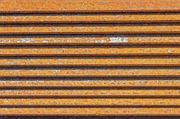 Rusty metal L-bar rolled