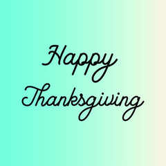 Happy Thanksgiving Day. Thank you greeting card template.