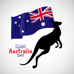 26 January Happy Australia Day. Vector Illustration