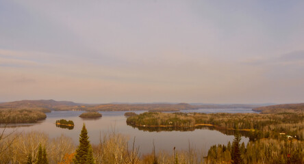 Part of a huge lake in Quebec in November