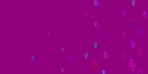 Light Green vector template with businesswoman signs.