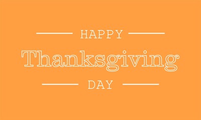 Happy Thanksgiving Day Vector Illustration. Hand Lettered Text on a Background full of branches and Leaves.