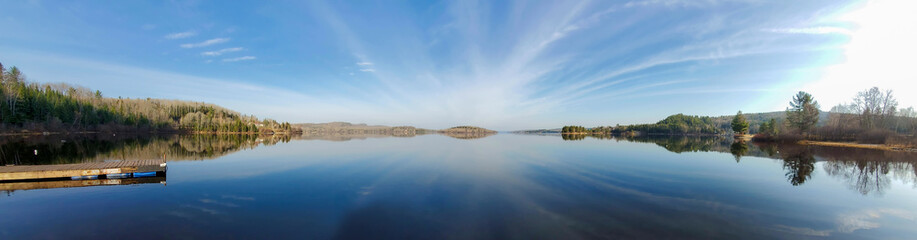 Part of a huge lake in Quebec in November